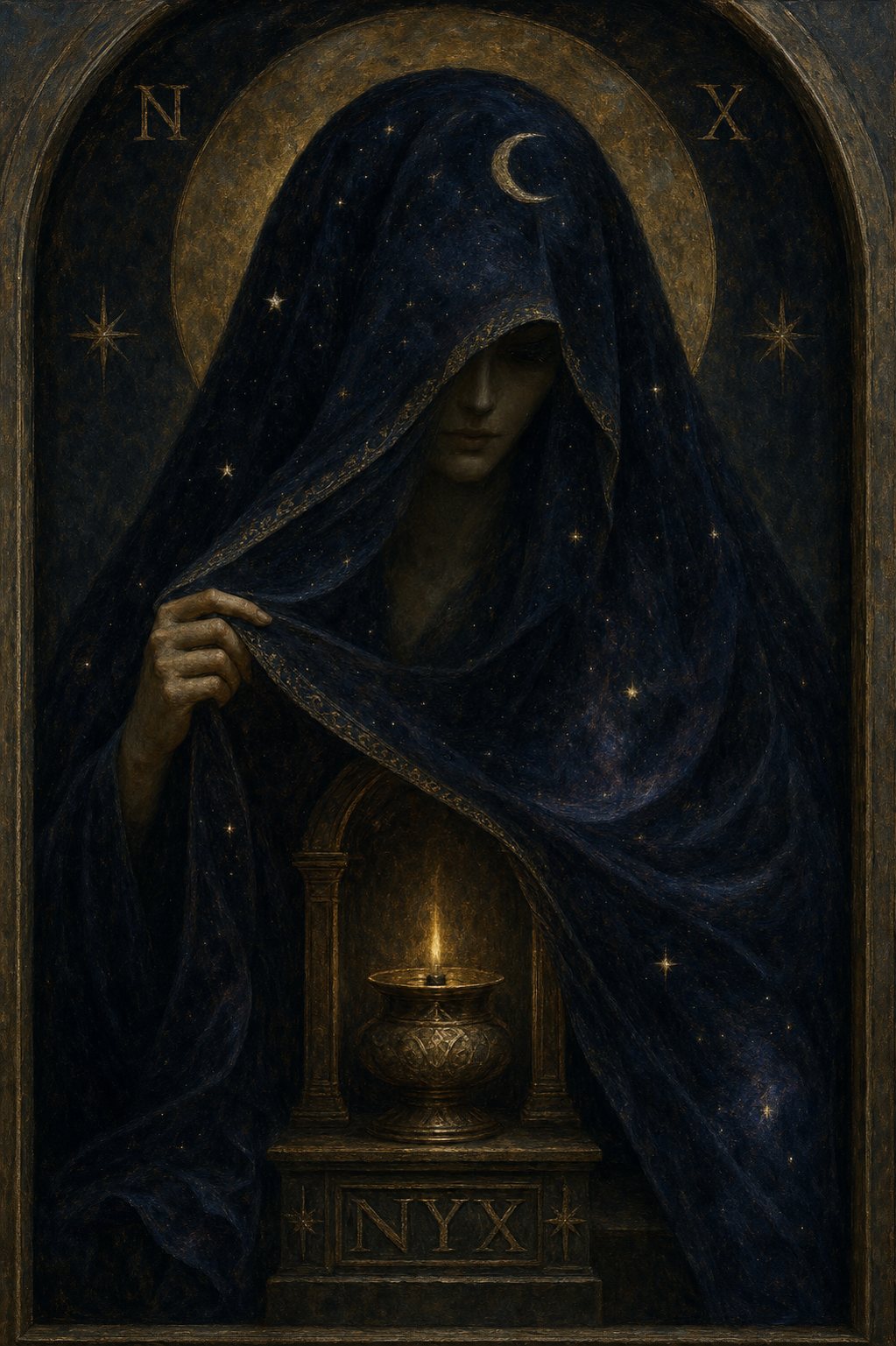 Nyx, night, darkness, and the hours before dawn