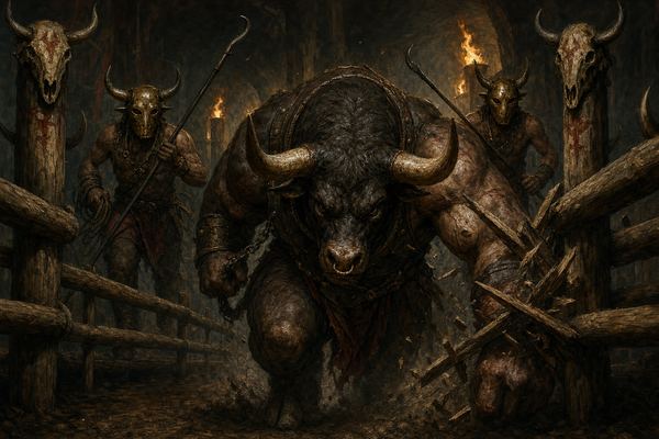 Illustration: Bull-Kin (W02) warband