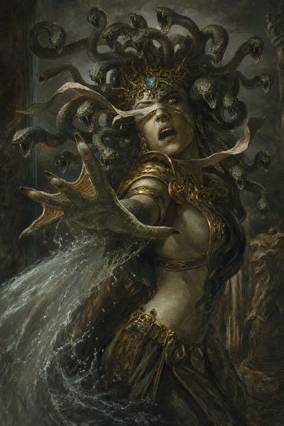 Illustration: Final Encounter 5 — The Gorgon Queen of the Sunken Court