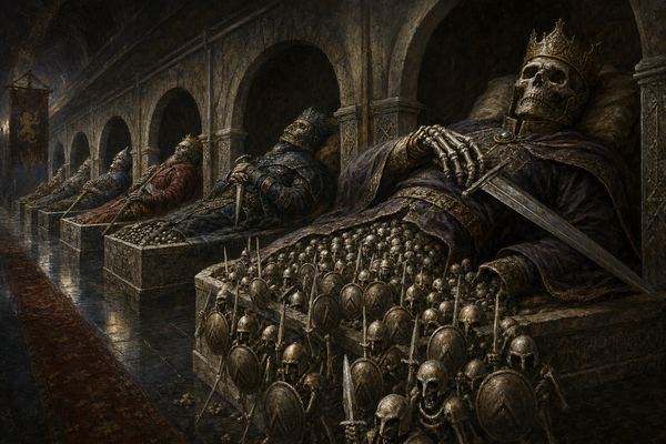 Illustration: Final Encounter 8 — The Skeleton Kings of Five Wars