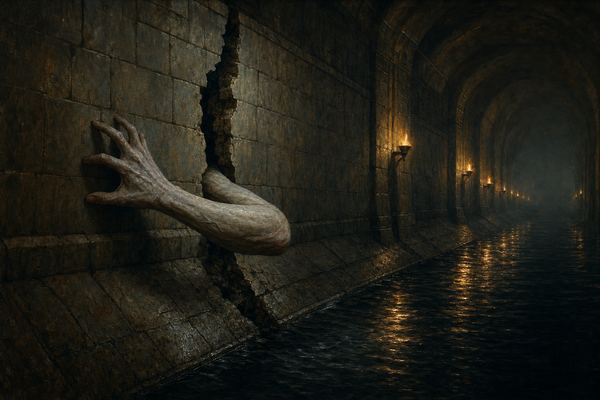 Illustration: Final Encounter 12 — The Arm Through the Wall