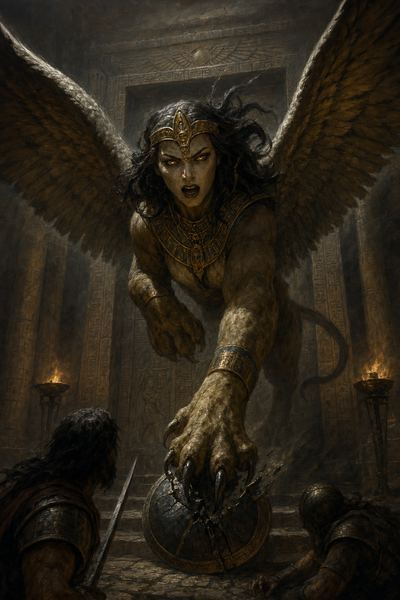 Illustration: Final Encounter 13 — The Sphinx of the Last Door
