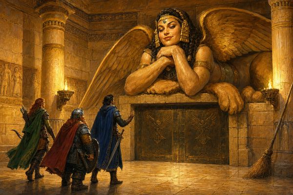 Illustration: Final Encounter 13 — The Sphinx of the Last Door