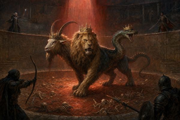 Illustration: Final Encounter 14 — The Chimera Triarch