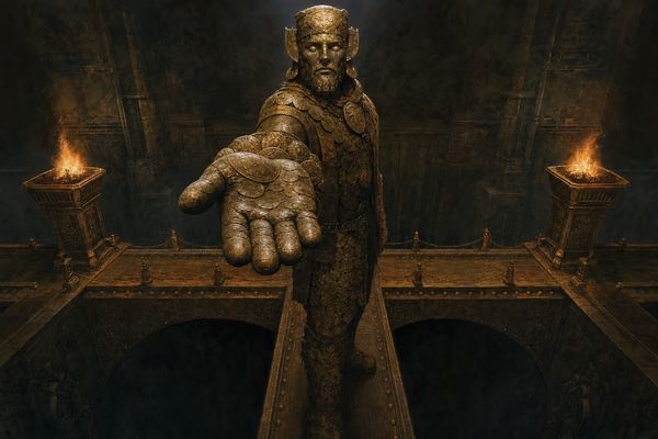 Illustration: Final Encounter 19 — Talos-of-Coins