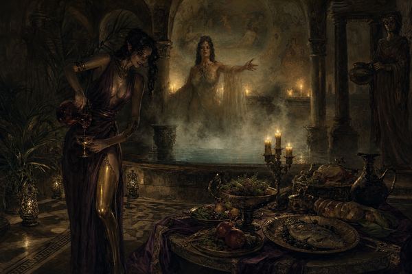 Illustration: Lamia Court (W10) warband