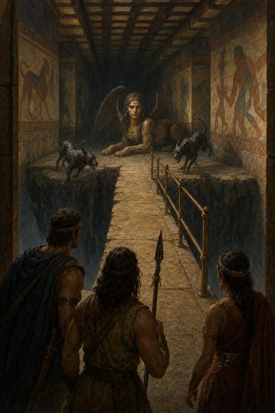 Illustration: Room 9 — The Riddle Bridge