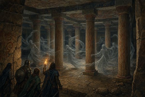 Illustration: Room 22 — Colonnade of Sighing Shades