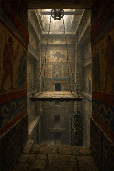 Illustration: Room 28 — The Bone Orchard Lift
