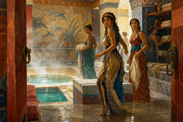 Illustration: Room 34 — The Empusa's Bathhouse
