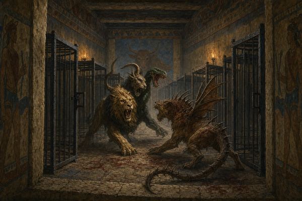 Illustration: Room 49 — Menagerie of Broken Cages
