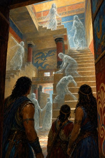 Illustration: Room 54 — Stairwell of the Nine Dead